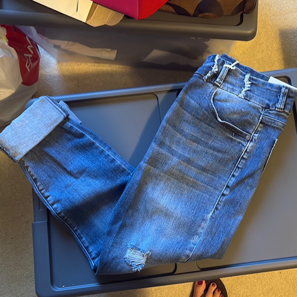 KanCan Blue Boyfriend Jeans Distressed Casual